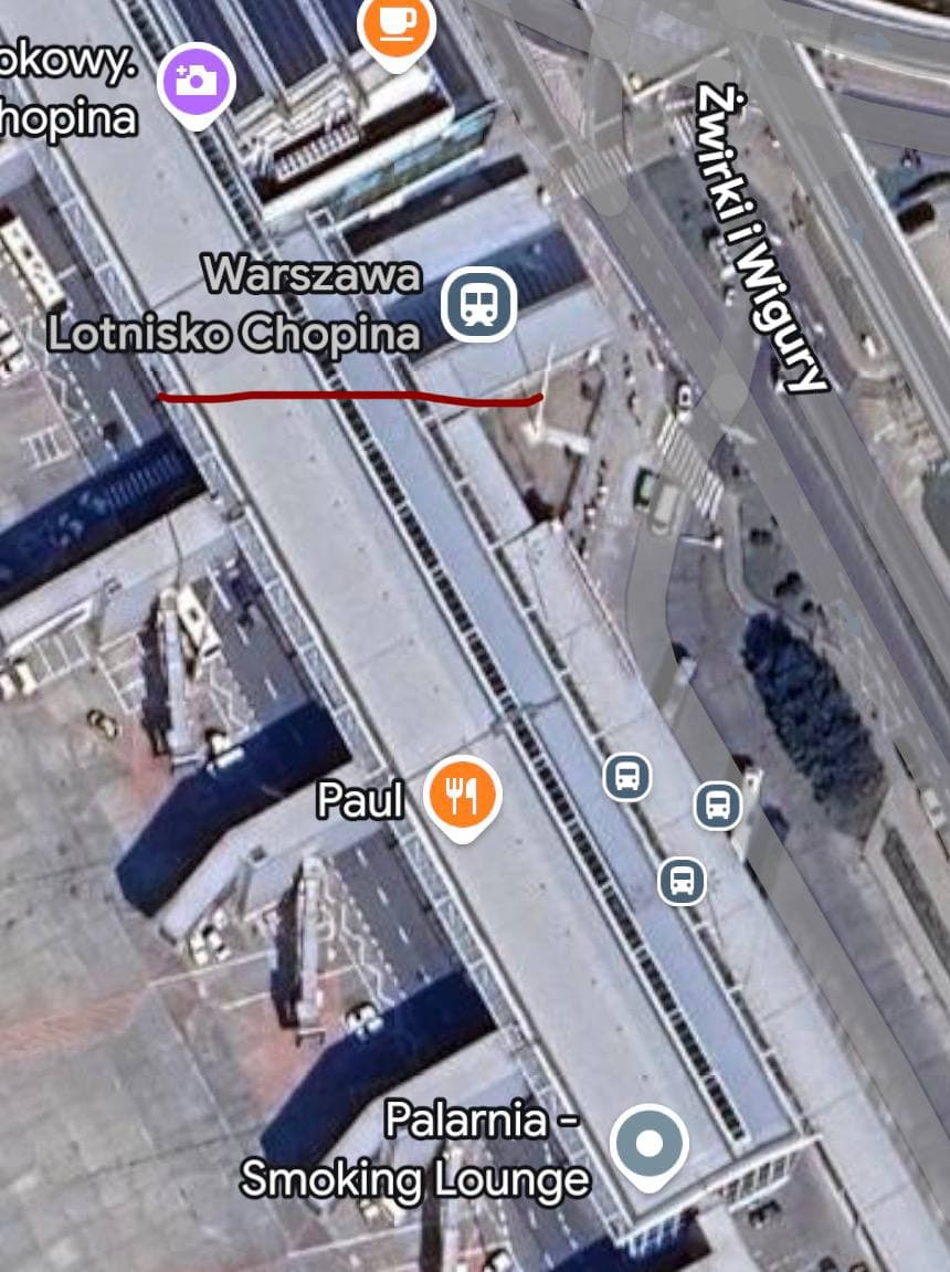 Warsaw stop map (Bus Stop, Żwirki i Wigury 1, 02-143 Warszawa, Poland)